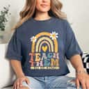 Teach Them To Be Kind Groovy Back To School Teacher Student T-Shirt