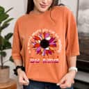 Be Kind Sunflower Lesbian Flag Color Proud LGBT Ally Pride T-Shirt