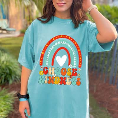 Choose Kindness Rainbow Unity Day Anti Bullying Teacher Kid T-Shirt