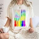 Womens Be Kind Sign Language Hand Us Flag LGBT Gay Lesbian Pride T-Shirt Womens Be Kind Sign Language Hand Us Flag LGBT Gay Lesbian Pride T-Shirt