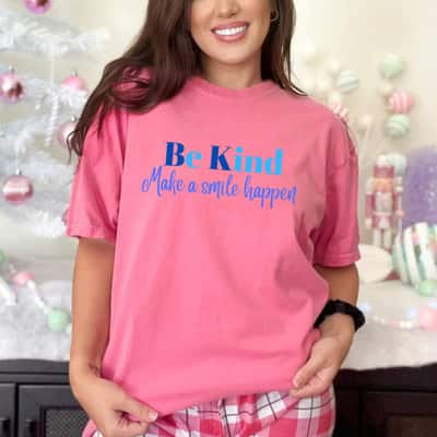 Be Kind, Make A Smile Happen Inspirational T-Shirt