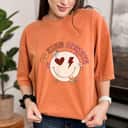 Be Kind Always Hearts Floral Flowers Retro Groovy 70s Pocket T-Shirt