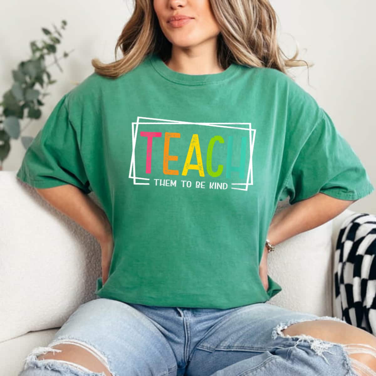 Womens Funny Teacher Teach Them To Be Kind Back To School T-Shirt Womens Funny Teacher Teach Them To Be Kind Back To School T-Shirt