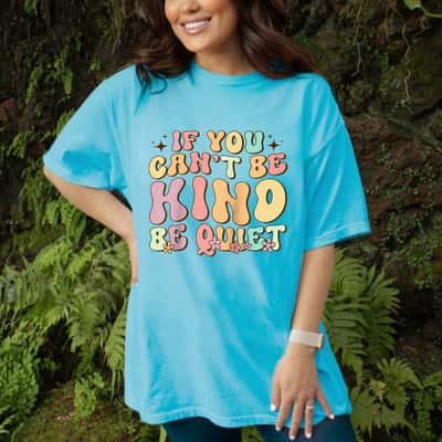 If You Can't Be Kind Be Quiet Groovy Sarcastic Kindness T-Shirt