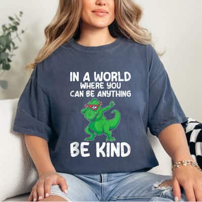 Boys Dino Kindness Can Be Anything Be Kind Kids T-Shirt