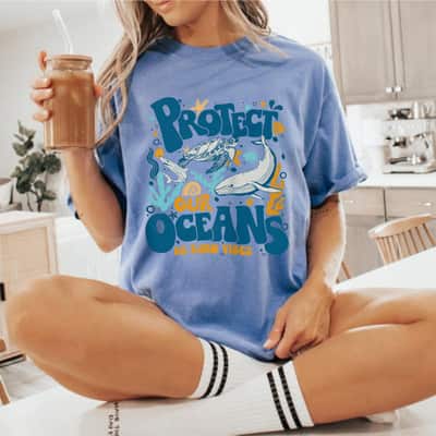 Protect Our Oceans Be Kind Vibes, Respect The Locals Back T-Shirt