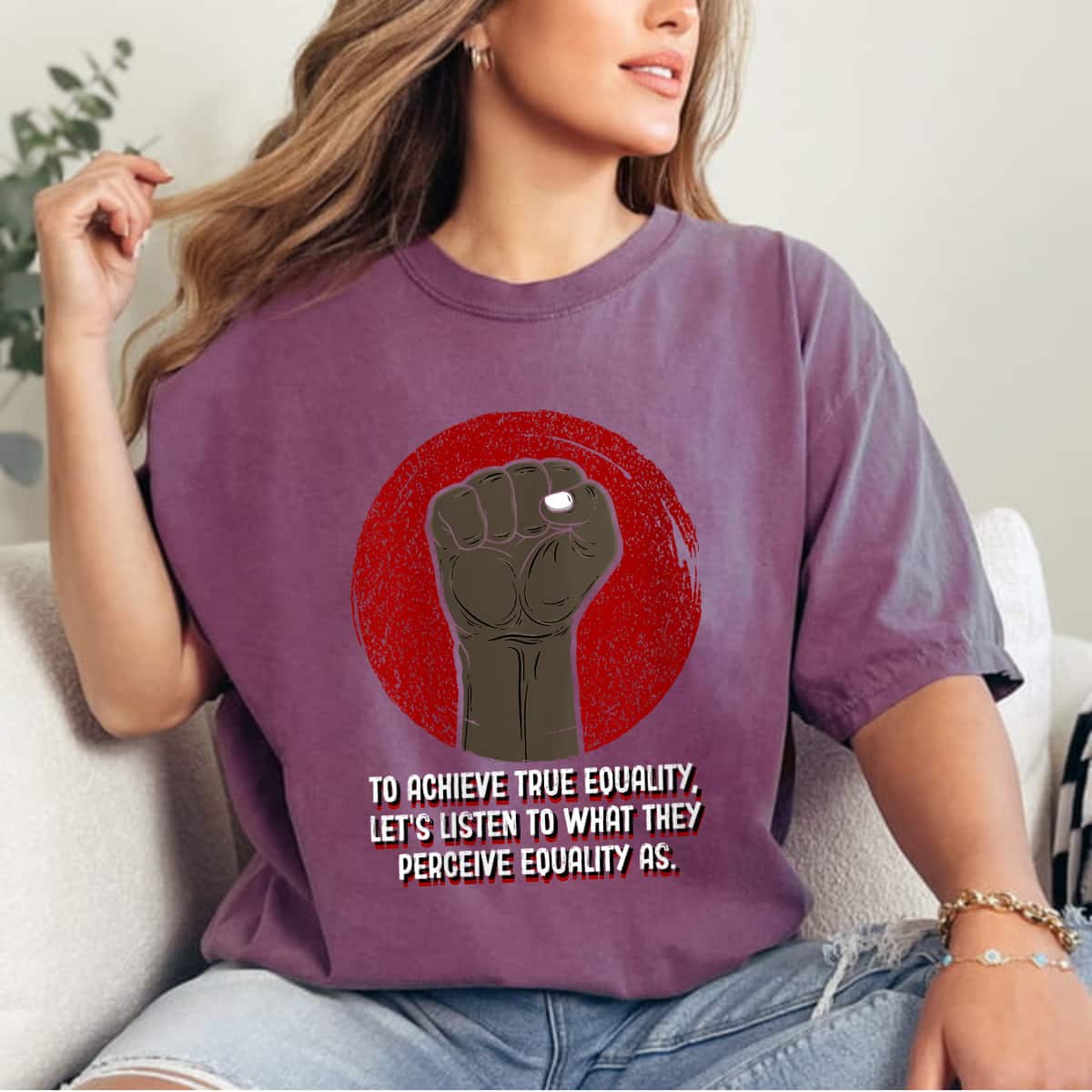 Womens To Achieve Equality Humanity Anti Racist Kindness T-Shirt Womens To Achieve Equality Humanity Anti Racist Kindness T-Shirt