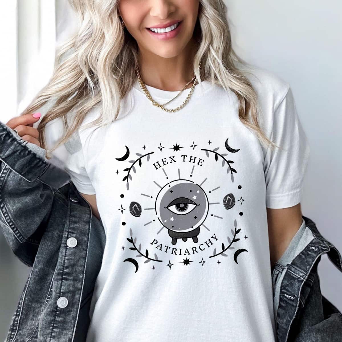 Feminist Witch Hex The Patriarchy Womens T-Shirt Feminist Witch Hex The Patriarchy Womens T-Shirt