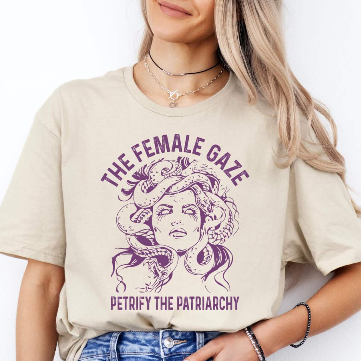 The Female Gaze Petrify The Patriarchy T-Shirt Feminist Gift The Female Gaze Petrify The Patriarchy T-Shirt Feminist Gift