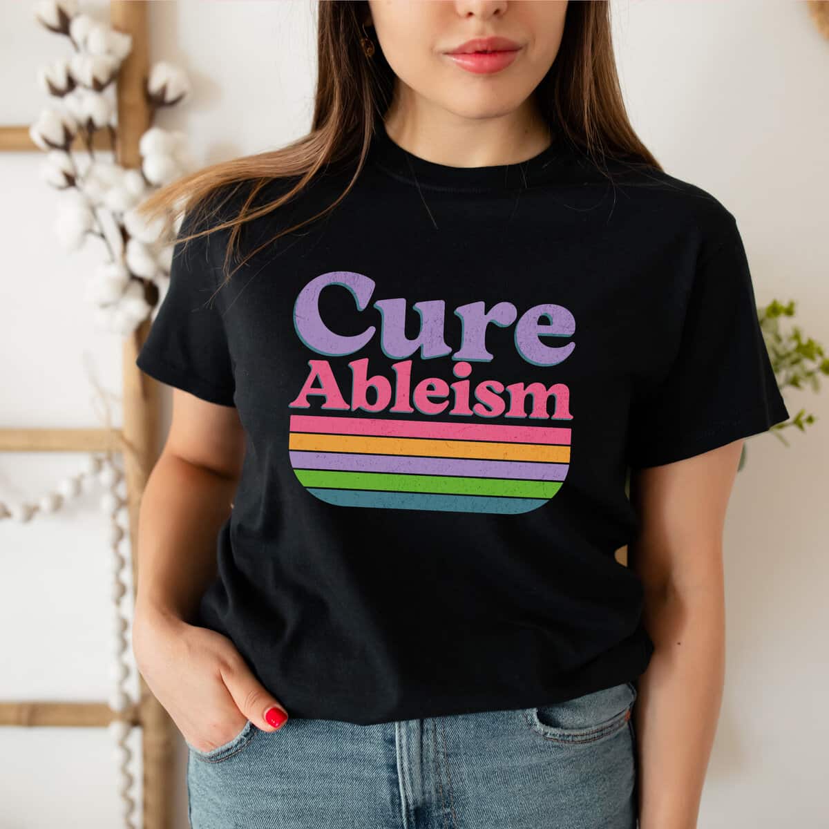 Cure Ableism T-Shirt Feminism Gift