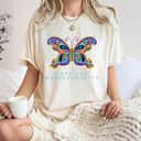 Cape Cod Massachusetts Souvenir Butterfly Graphic T-Shirt