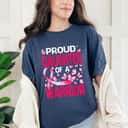 Proud Daughter Of A Warrior Breast Cancer Butterfly T-Shirt