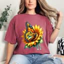 Butterfly Flapping Wings Cocoon Butterfly Gaze T-Shirt Butterfly Flapping Wings Cocoon Butterfly Gaze T-Shirt