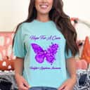Butterfly Hope For A Cure Hodgkin's Lymphoma Awareness T-Shirt Butterfly Hope For A Cure Hodgkin's Lymphoma Awareness T-Shirt