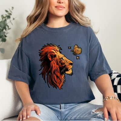 Lion Head Lion Butterfly T-Shirt Lion Head Lion Butterfly T-Shirt