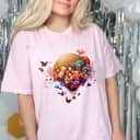 Cute Cottagecore Floral Butterfly Aesthetic Girls Graphic T-Shirt