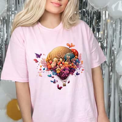 Cute Cottagecore Floral Butterfly Aesthetic Girls Graphic T-Shirt