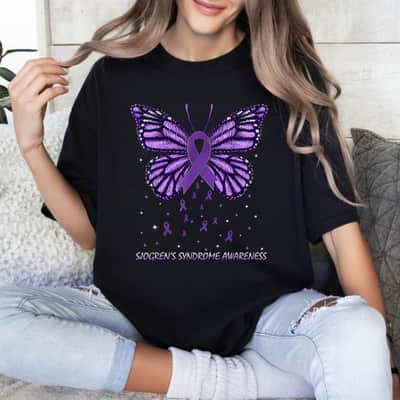 Sjogren's Syndrome Awareness Butterfly T-Shirt