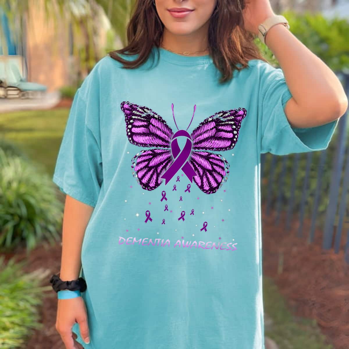 Butterfly Dementia Awareness T-Shirt Butterfly Dementia Awareness T-Shirt