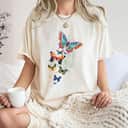 Butterfly Butterlies Beautiful Colorful Spring Flower Insect T-Shirt