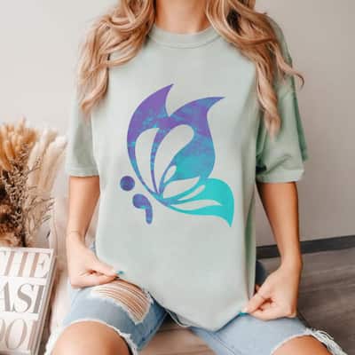 Butterfly Mental Suicide Prevention Awareness T-Shirt
