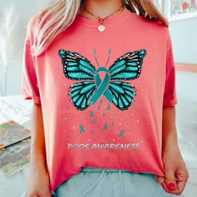 Pcos Awareness Butterfly T-Shirt