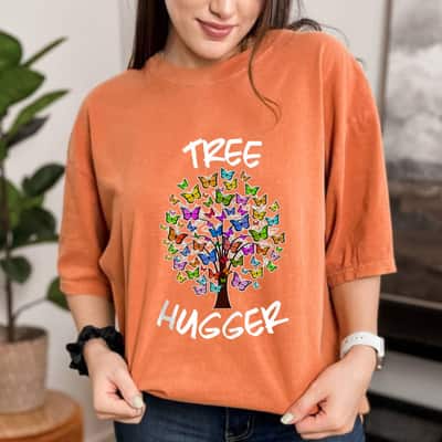 Tree Hugger Butterfly Naturalist T-Shirt