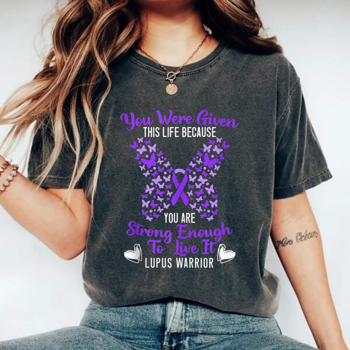 Lupus Warrior Lupus Awareness Butterfly T-Shirt Lupus Warrior Lupus Awareness Butterfly T-Shirt