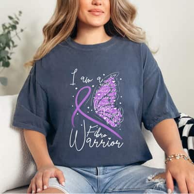 Fibro Warrior Butterfly Fibromyalgia Awareness T-Shirt