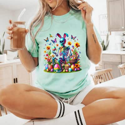 Skeleton Bunny Butterfly T-Shirt