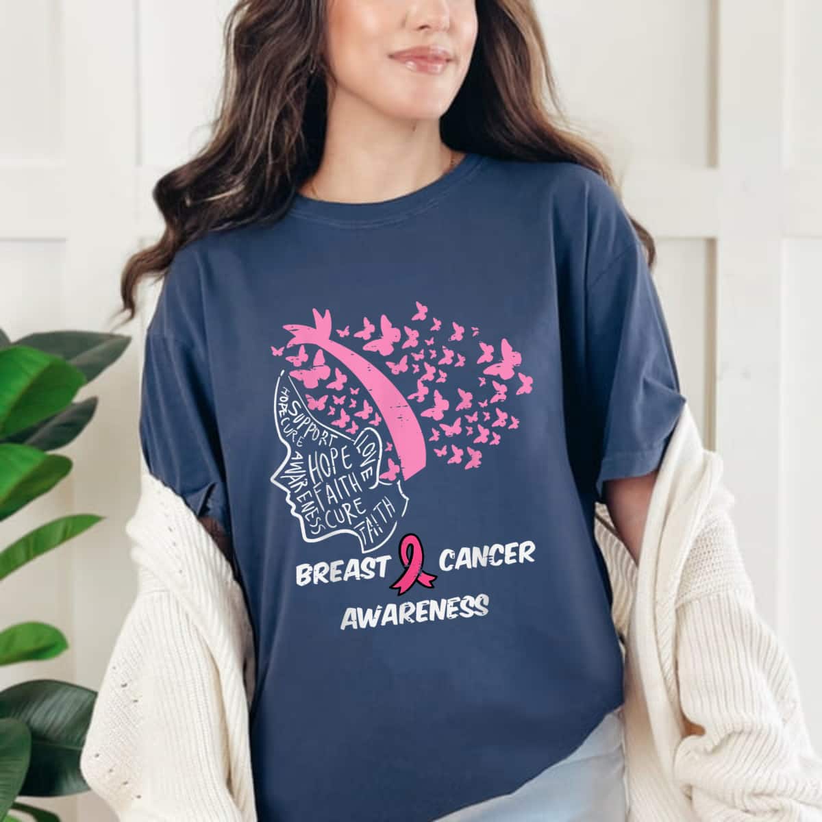 Pink Ribbon Butterfly Breast Cancer Awareness T-Shirt Pink Ribbon Butterfly Breast Cancer Awareness T-Shirt