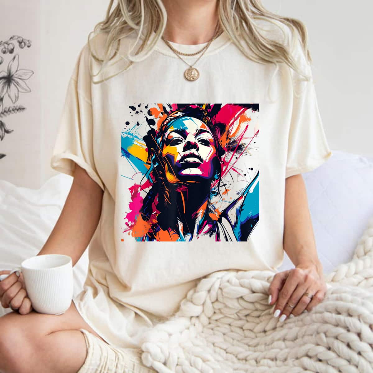 Colorful Art Empowered Women T-Shirt Colorful Art Empowered Women T-Shirt