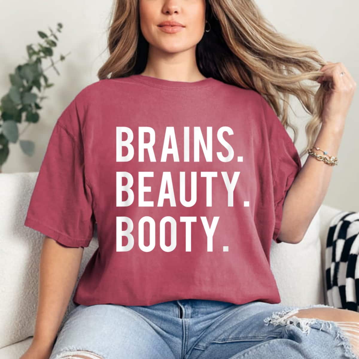 Brains Beauty Booty Empowered T-Shirt Brains Beauty Booty Empowered T-Shirt