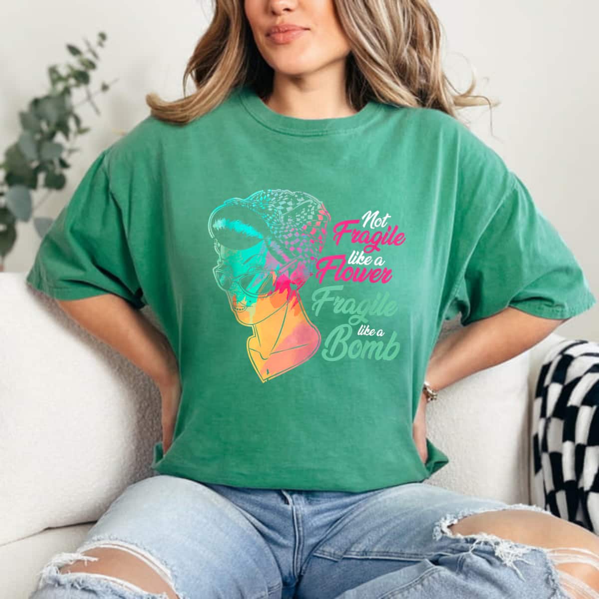 Not Fragile Like A Flower Empower Fragile Like A Bomb T-Shirt Not Fragile Like A Flower Empower Fragile Like A Bomb T-Shirt