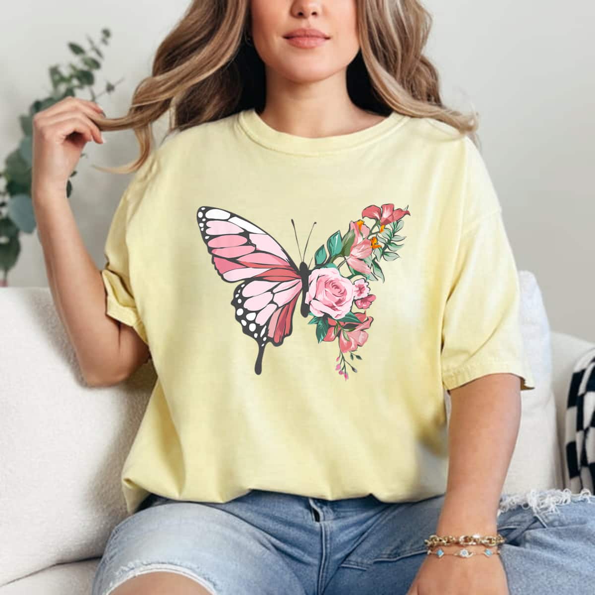 Butterfly & Flower Garden T-Shirt Butterfly & Flower Garden T-Shirt