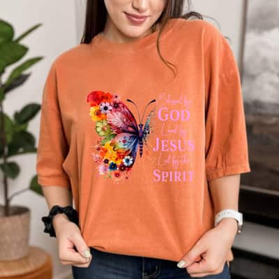 Blessed By God Butterfly Loved By Jesus T-Shirt