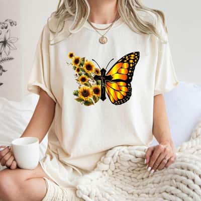 Butterfly Faith Sunflower T-Shirt
