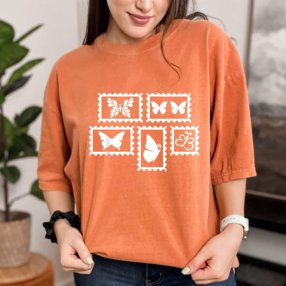 Stamp Collection With Butterflies T-Shirt Stamp Collection With Butterflies T-Shirt
