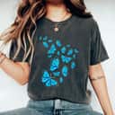 Flying Butterflies Blue Morpho T-Shirt Flying Butterflies Blue Morpho T-Shirt