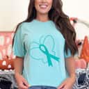 Ovarian Cancer Butterfly Ribbon T-Shirt