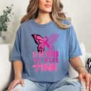 In October We Wear Butterfly Breast Cancer Awareness T-Shirt