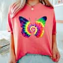 Rainbow Butterfly Tye Die Look Cool T-Shirt Rainbow Butterfly Tye Die Look Cool T-Shirt
