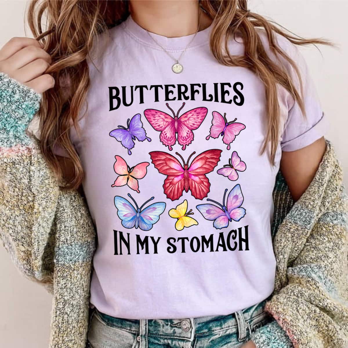Butterflies In My Stomach Funny T-Shirt Butterflies In My Stomach Funny T-Shirt