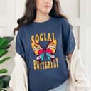 Vintage Retro Social Butterfly T-Shirt Vintage Retro Social Butterfly T-Shirt