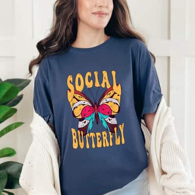 Vintage Retro Social Butterfly T-Shirt