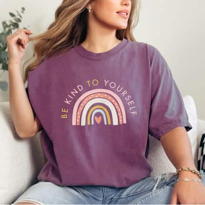 Rainbow Heart Be Kind To Yourself T-Shirt