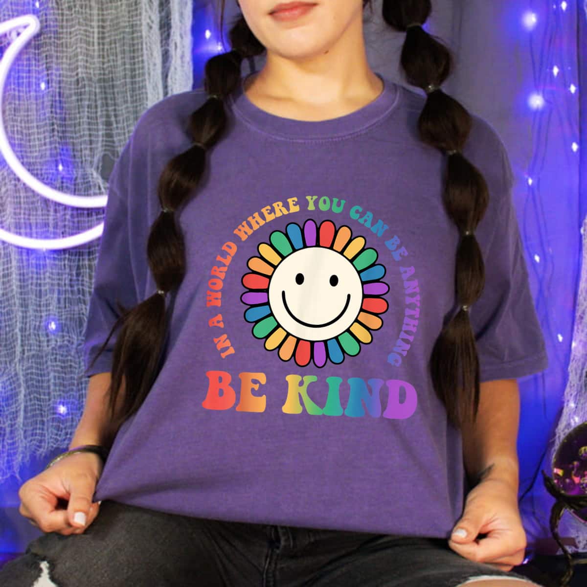 Smile Colorful Flower Be Kind T-Shirt Smile Colorful Flower Be Kind T-Shirt