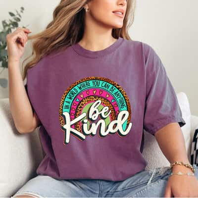 Leopard Heart Be Kind T-Shirt