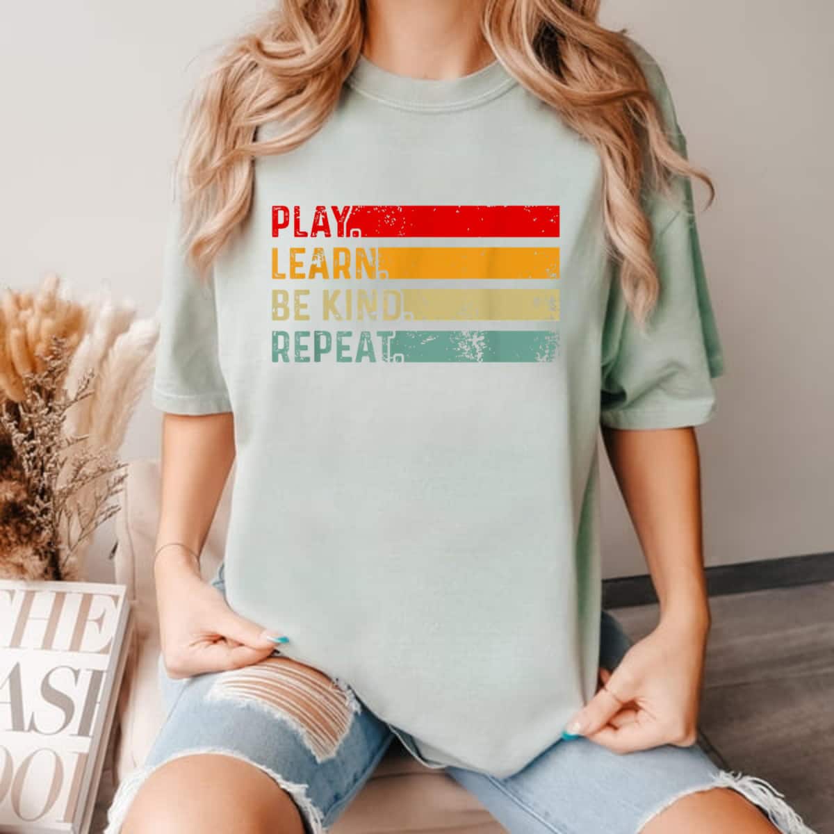 Retro Play Learn Be Kind Repeat T-Shirt Retro Play Learn Be Kind Repeat T-Shirt