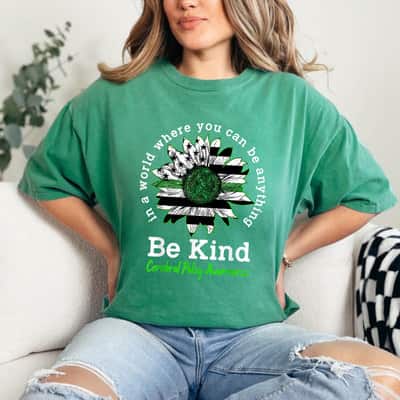 Be Kind Sunflower Cerebral Palsy Awareness T-Shirt